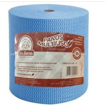 China Wholesale Superior Sustainable Absorbent Non Woven Jumbo Rolls Blue Paper Cleaning Cloths For Household Industry Food Service Salon for sale