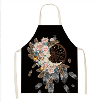 China Tidy/Storage A301 Creative Digital Printing Cotton and Denim Canvas Art Apron Studio Apron Canvas Wipeable Dream Catcher Apron for sale