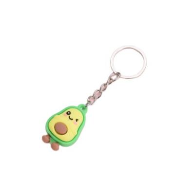 China A171 Soft Avocado Key Chain Fruit Silicon Cartoon Pretty Gift Pendant Kids Backpack Cute Chain Bag Doll Accessories for sale