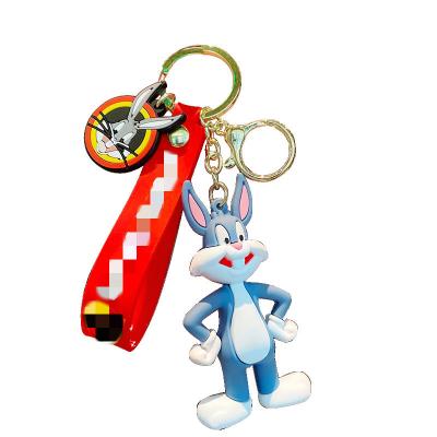 China Pretty Gift K188 Anime Cartoon Bunny Pendant Keychains Car Key Ring Phone Bag Hanging Jewelry Key Gifts for sale