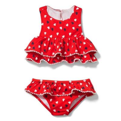 China High Quality Breathable Kids Swimwear Bikini Girls Swimwear Split Swimsuits For Kids Two Piece Swimsuit Short Sleeve Bathing Suit for sale