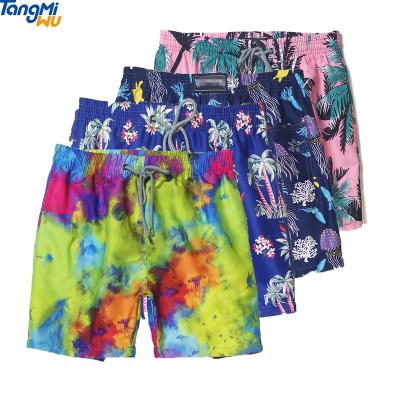 China fashion high quality custom made floral print mesh liner beach wear Anti-wrinkle men's swimshorts quick dry beach shorts swim shorts for sale