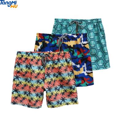 China Factory Custom Panel Way Anti-wrinkle Mens Swimwear Beachwear Floral Print Swimwear Floral Print Swim Trunks Logo 4 Short Swim Shorts for sale