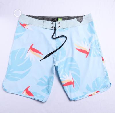 China Plus Size Blue Printed Surf Shorts Pocket Shorts Mens Gym Fitness Swim Trunks Nylon Mens Polyester Sweat Shorts Simple Swimsuit for sale