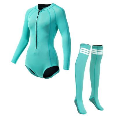 China Swimming Suit 2mm Neoprene Wetsuit Anti-UV Wetsuit Swimwear For Women Diving Suit Keep Warm Fitness Swimwear Surf Wetsuits for sale