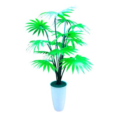 China 2022 Newest Home/Party/Holiday Decoration Premium Fiber Optic Artificial Palm Tree With LED RGB Light Home Office Oranment for sale