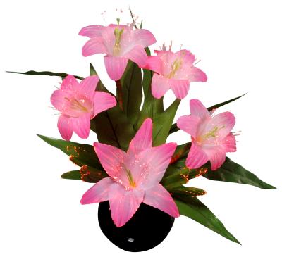 China Wholesale Decorative Artificial Home Decor Orchid Hand Made Flower With Fiber Optic for sale