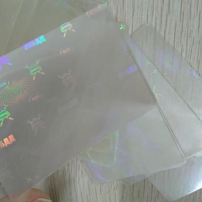 China Anti-Counterfeit Transparent Both Sides Design Hologram Pouch Lamination Film Hologram for sale