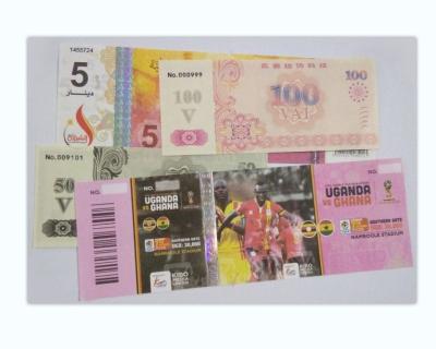 China Security Anti-Counterfeit Perforation Line Embossing Voucher Hologram Strip Foil Booklet Paper Ticket for sale