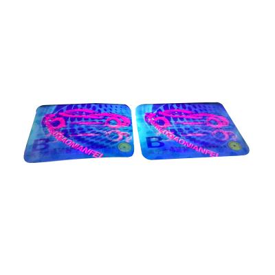 China Anti-Counterfeiting UV Printing Holographic Material Security Printing Static Car Window Decal Road Tax Stamp Sticker for sale