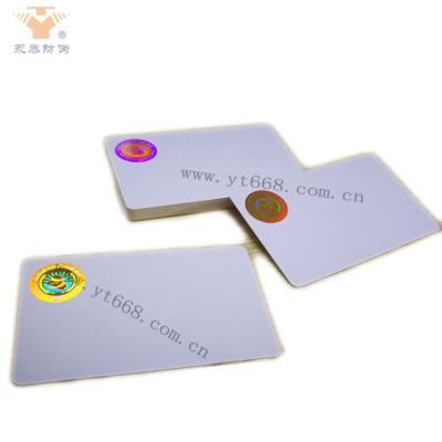 China Anti-Counterfeit Coating Anti-Counterfeit UV Reactive Outdoor Hologram Carbonate PVC Card Membership Security Card for sale