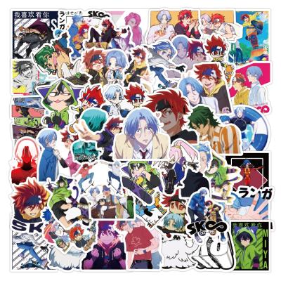 China OEM 50Pcs Japanese Anime Sticker For Boy Kids Cool Paper Decor Skateboard Luggage Laptop Home Anime Stickers for sale