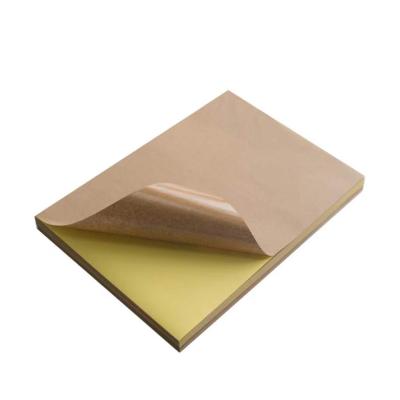 China Waterproof+Eco-friendly e-A4 Sheet Brown Kraft Paper Print Writing Stickers Used For Laser Inkjet Printing Cutting Machine Customized for sale