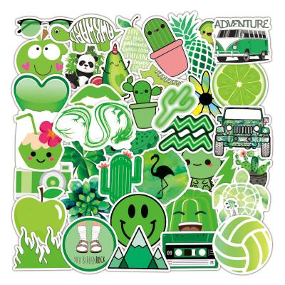 China OEM e-50pcs Green VSCO Plants and Animals Graffiti Sticker Packs for Laptop Skateboard Suitcase Automobile Waterproof Stickers for sale