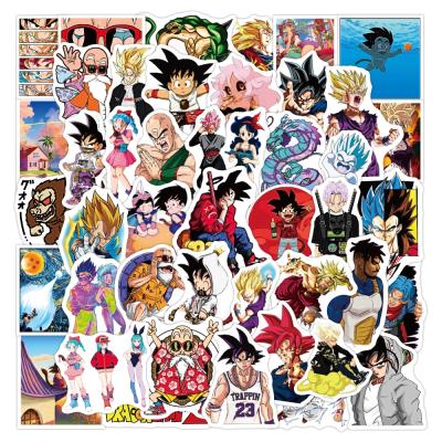 China OEM 50Pcs Japan Cute Anime Dragon Ball Sticker Pack For Car Phone Fridge Bike Luggage Waterproof Graffiti Random Stickers for sale