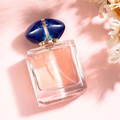 China Cosmetic Stock Premium Fashion Empty Glass Perfume Bottle Square 100ml 50ml 30ml Luxury Perfume Spray Bottle With Box for sale