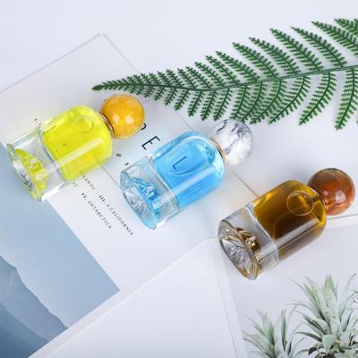 China 30ml 50ml 100ml Crimp Cosmetic Luxury Cylinder Round Wooden Lid Spray 50ml Glass Empty Wholesale Refillable Perfume Bottle With Box for sale