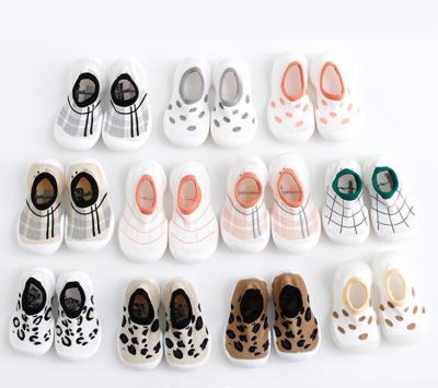 China Wholesale Sporty Baby Kids Cotton Toddler Bumps Silicone Rubber Sole Fashionable Cute Animal Kids Shoes Anti Slip Custom Made for sale