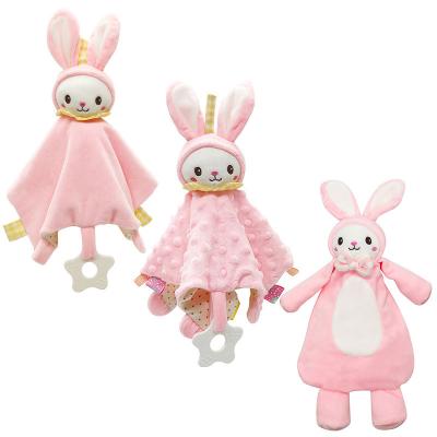 China Portable Baby Quilt Towel Saliva Infant Super Soft Blanket Baby Stuffed Rabbit Rabbit Doll Smothing Toys for sale