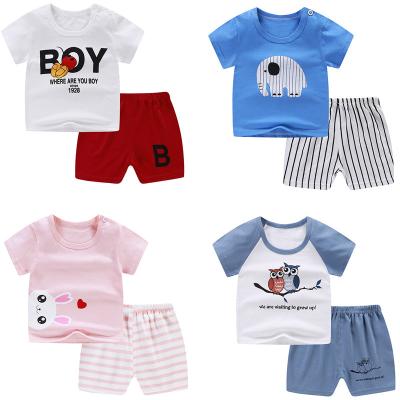 China Factory Price Anti-pilling T-shirt Suit Set Quality Guarantee Summer Kids Short T-shirt Clothing New Style Cheap High Quality Children's Short T-shirt Clothing for sale