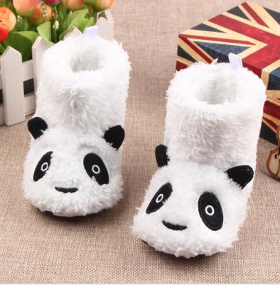 China Lighted Kids Baby Kids Winter Boot Shoes Cute Warm Soft Fur Toddler Shoes Animal Designs / Indoor Anti-slip Shoes With Magic Tape for sale