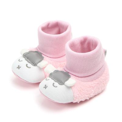 China Anti-slip toddler sale toddler shoes cartoon lamb screw shoes cotton soles walking animal shoes wholesal indoor soft warm baby indoor for sale