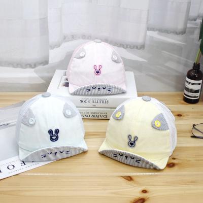 China Imitate Animal Wholesale Baby Spring Summer Baseball Mesh Hat Cuffed Hat For Infants Children's Sunshade Hats for sale