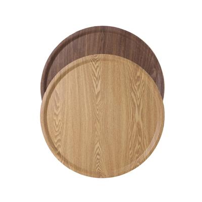 China Home.Restaurant.Bar.Hotel.Wedding Unbreakable Roundwood Fiber Hotel Restaurant Kitchen Food Serving Tray for sale