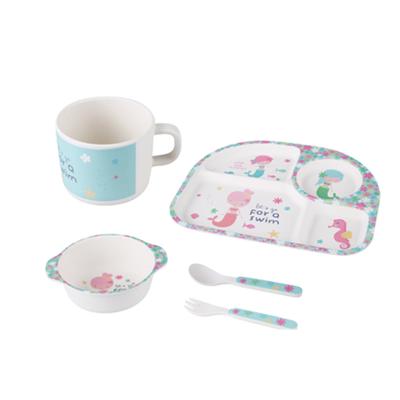 China wholesale kids rpet kids dinner set blue mermaid fish girl grs graduate for sale