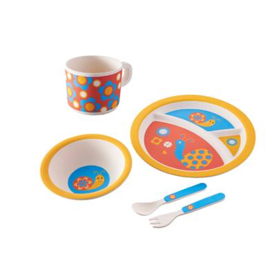 China Children's rpet snail dish for kid set with graduated cup and spoon spork grs for sale