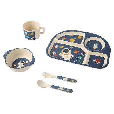 China Eco Friendly Grs Recycled Feeding Children's Material Baby Dinner Set Kids Children Thermal Microwavable Resistance for sale