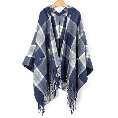 China 2023 new design new arrival women's cape breathable warm autumn winter coat knitted cape shawls fashion for sale