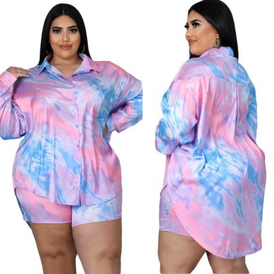 China New Hot Retail Products Breathable Feel Trend Comfortable Loose Large Size Women's Summer 2 Piece Jogger Set for sale