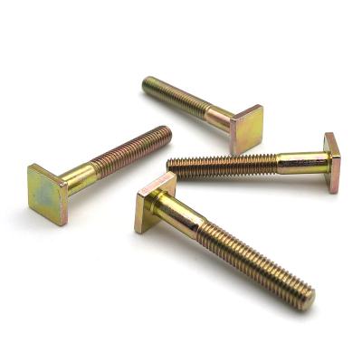 China Hot Selling Machine Industry Hardware Fasteners Grade 8.8 Square Head T Bolt T Slot Head Bolt High Quality Steel for sale