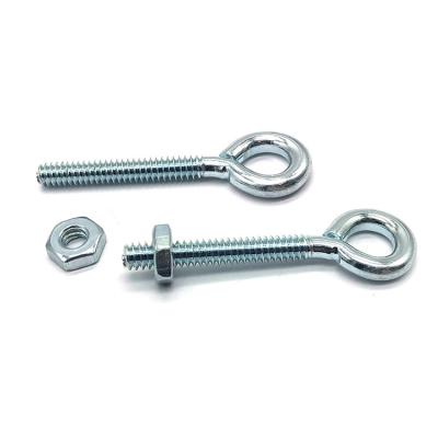 China Machine Industry Good Quality Open Eye Bolt Carbon Steel Eye Bolt Hook Open Customized Eye Bolts With Nut for sale