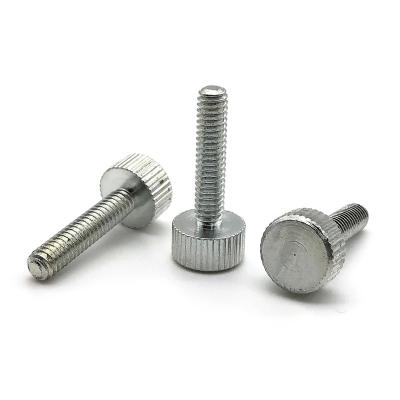 China Flat high quality knurled m5 inch screw knurled m6 inch screw knurled screw for sale