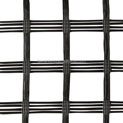 China 50-50kn Polyester Geogrid/ PET Geogrid for Reinforcing Riverbanks Roadbed Application for sale