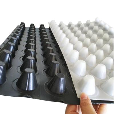 China Roof Water Drainage HDPE PP Dimpled Board Plastic Drain Sheet Compound Cell Drain Board for sale