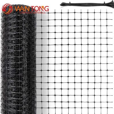 China 7*100ft Black Mesh Plastic Fencing for Goat and Farm Protection in Garden Fields for sale