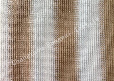 China Brown / Tan & White Stripe HDPE Balcony Porch shade Sail Striped Privacy Screen Net Awning Fence for sale