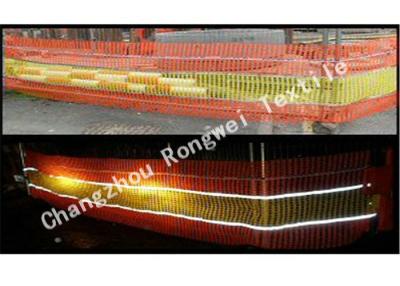 China Reflective Orange and Yellow Knitted Safety Barrier Fence / Plastic Mesh for Road and Street for sale