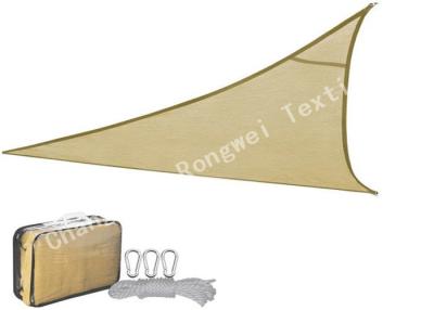 China Beige Sun Shade Sails Deluxe Triangle , Square and Rectangle Sun Shading Netting for sale