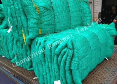 China Green Knotted HDPE Fishing Net Monofilament / Multifilament Decorative Fish Netting for sale