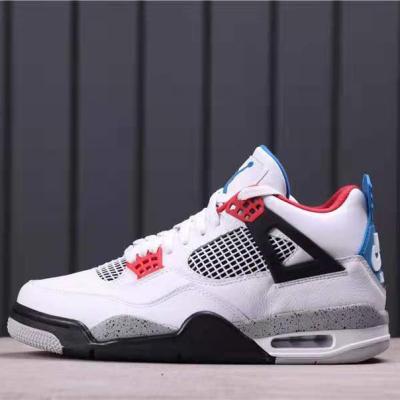 China Zapatillas Alexandered Nikeeliedlys 2022 Fashion Basketball Shoes Aj4  Retro 4s Sneakers Og 4 Retro Aj 4s Bred White Sail College Blue Ladies Men's for sale