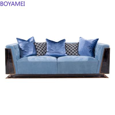 China Removable Italian Light Luxury Luxury Living Room Fabric Villa Furniture Large Sofa for sale