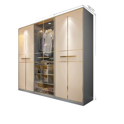 China Simple Modern Household Tempered Glass Light Luxury Assembled Wardrobe for sale