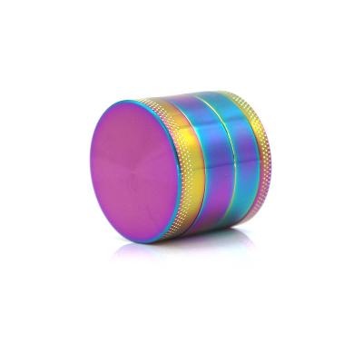 China Safety Colorful Diameter 40mm 50mm 4 Layers Zinc Alloy Herb Grinder for Smoking for sale