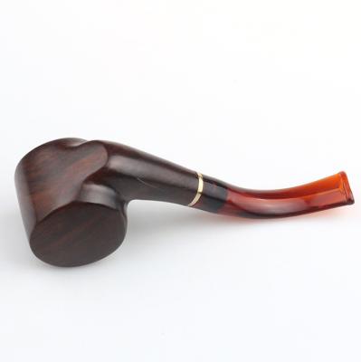 China Wooden Wooden Popeye Cylinder Shape Pear Dark Wooden Glass Smoking Pipe for sale