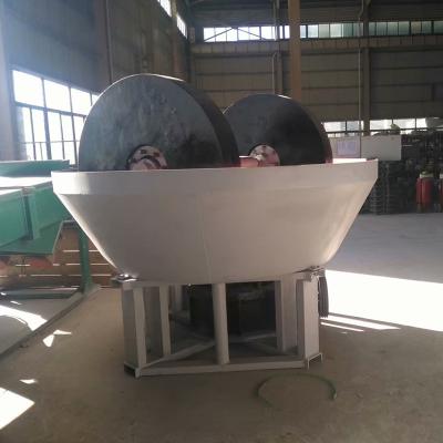 China Large capacity Two Rollers Wet Pan Mill Grinding Gold Mill Machine for sale