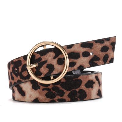 China Soft Woman Leopard Printing PU Belt Special Close for sale